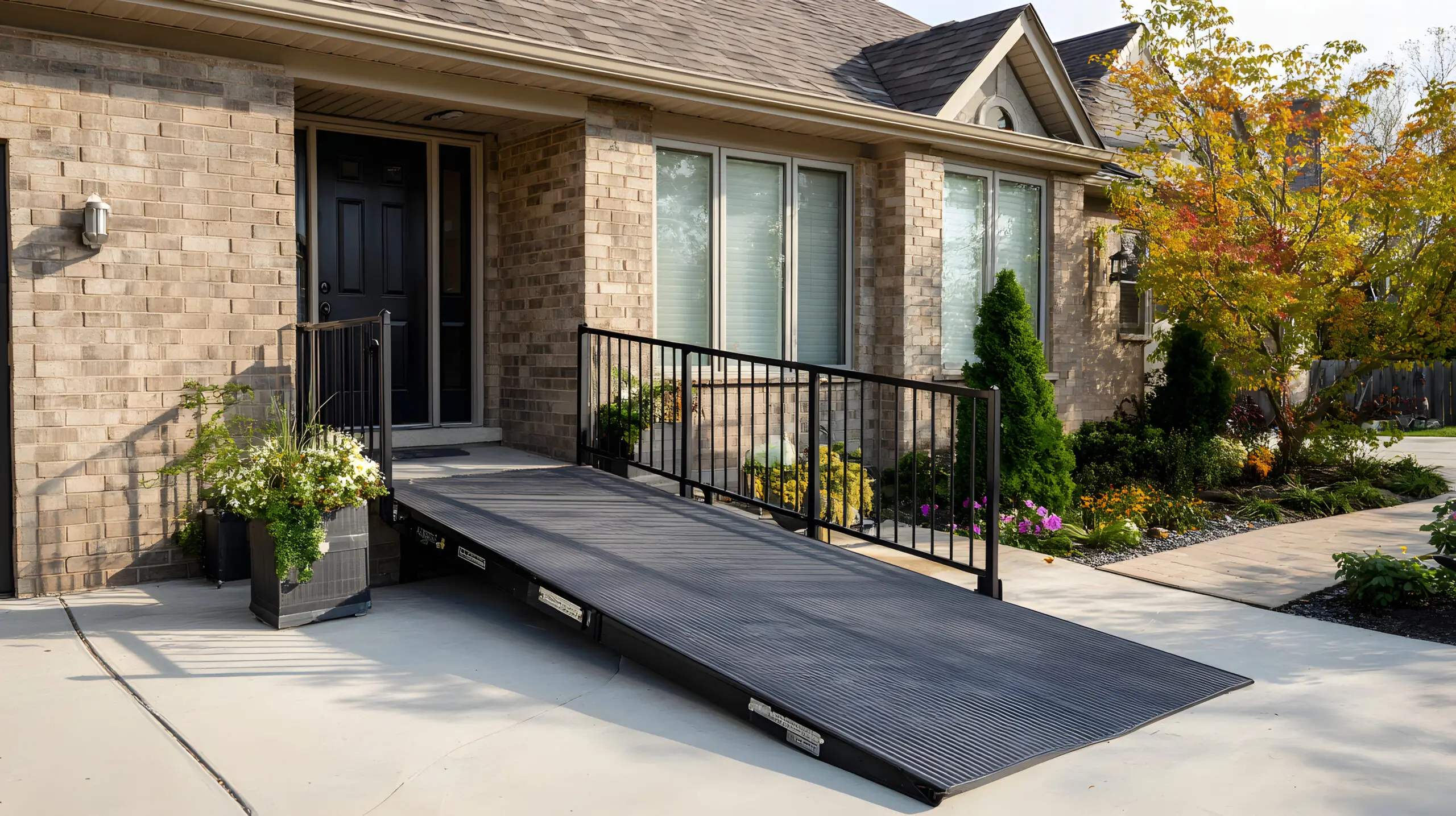 Newly constructed Wheel Chair ramp at residence